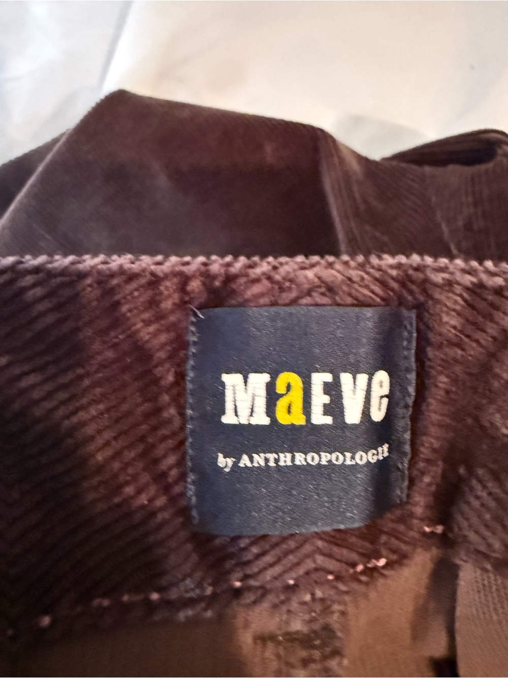 Maeve Anthropologie Colette Corduroy Pants 31 Brown Ultra High Rise Wide Leg - Picture 6 of 7